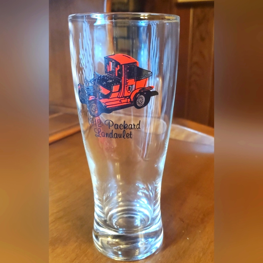 6️⃣🚗🍺1912 Packard Landaulet Pilsner Antique barware glasses 🍻